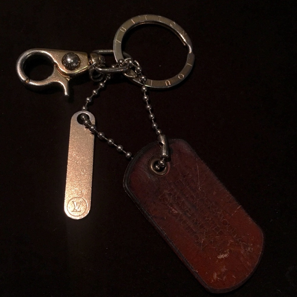 Louis Vuitton key chain and bag charm